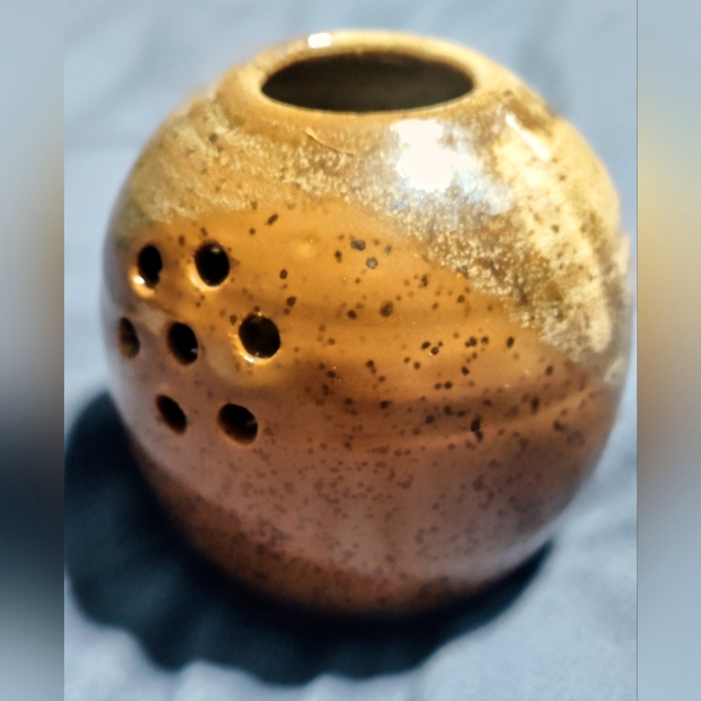 Speckled Brown Ceramic Vase